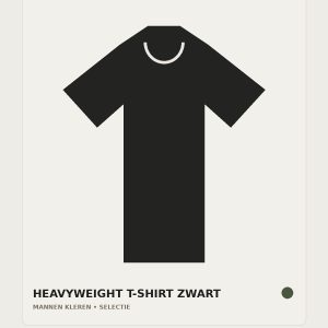 Heavyweight T-shirt Zwart