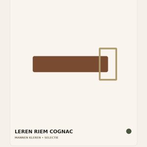 Leren Riem Cognac